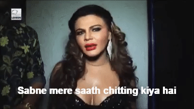 Rakhi Sawant Reacts To AIB (chitting) funny interview on Make a GIF
