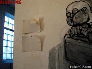 MUTO a wall-painted animation by BLU on Make a GIF