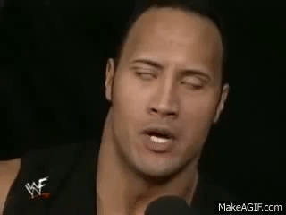 The Rock Eyebrow At Interview GIF