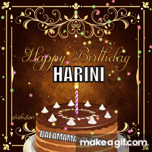❤️ Happy Birthday Cake For Girlfriend or Boyfriend For Harini