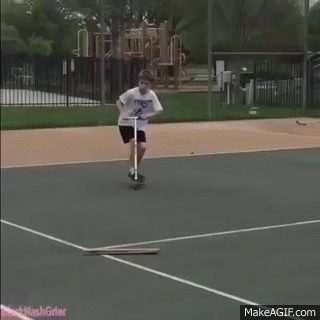 Kid with Scooter Does The Whip Vine on Make a GIF