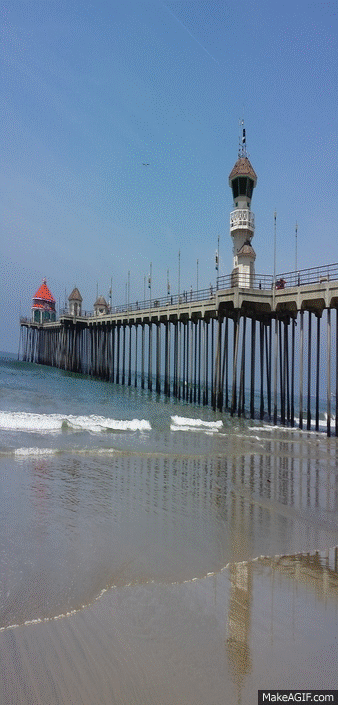 Huntington Beach Pier on Make a GIF