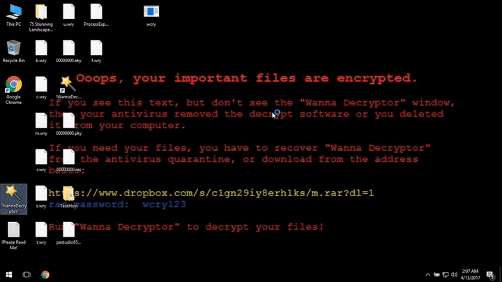 WannaCry, wcry ransomware wcry extension 