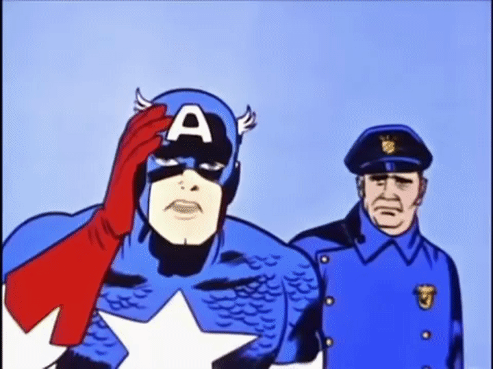 The 1966 Captain America Cartoon was insane on Make a GIF