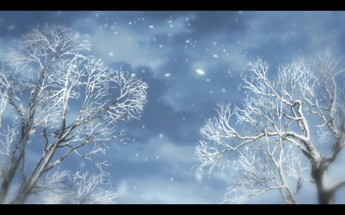 Winter Anime Snow On Tree Branch GIF  GIFDBcom