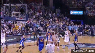 Stephen Curry Sinks Buzzer-Beater from 3/4-Court!! on Make a GIF