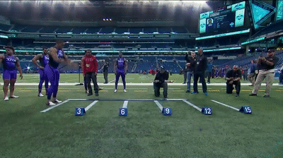 Byron Jones 12'3" Broad Jump Sets World Record | 2015 NFL Combine on Make a  GIF