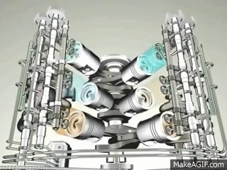 V6 engine with Solidworks and 3Ds max on Make a GIF