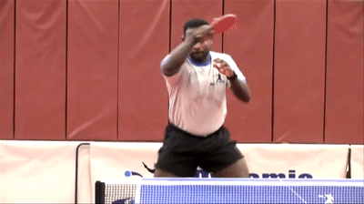 Textbook Table Tennis DVD - Forehand Loop (Brian Pace) on Make a GIF