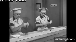 I Love Lucy | Lucy And Ethel At The Chocolate Factory (S2, E1) | Paramount+  on Make a GIF