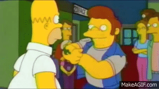 The Simpsons - Snake '' Bye '' on Make a GIF
