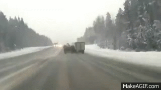 Semi Truck Obliterates SUV Fatal Accident on Make a GIF