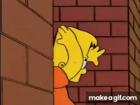 Homero y Bart se cruzan en la calle on Make a GIF