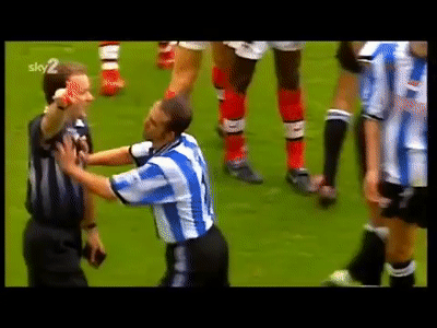 Image result for di canio pushes ref