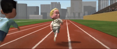 The Incredibles race scene on Make a GIF