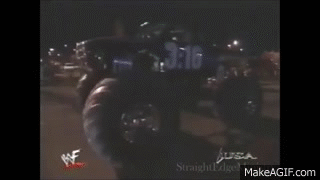 WWF Stone Cold Steve Austin Destroys The Rock's Car on Make a GIF