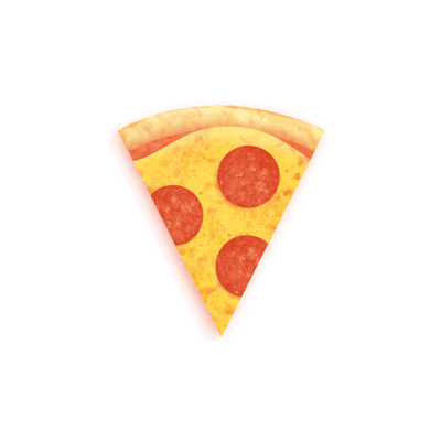 A rapid-fire sequence of twenty different pizza slices, each with unique toppings, flashing by in a dizzying array of flavors and colors.
