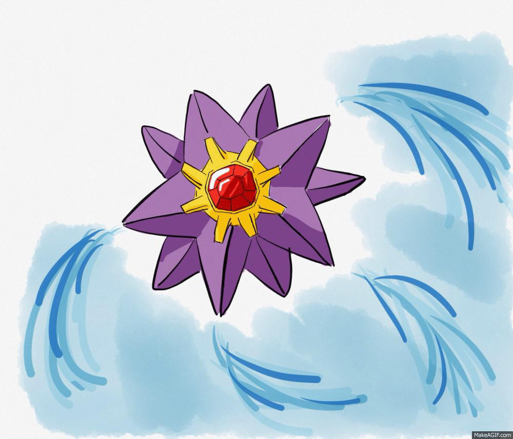 Starmie spinning on Make a GIF