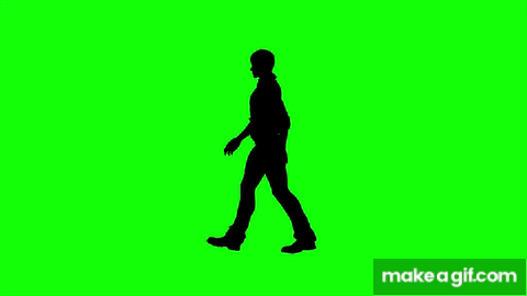 Man walking Green Screen background on Make a GIF