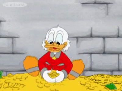 Uncle Scrooge - The Daily Money Swim on Make a GIF.