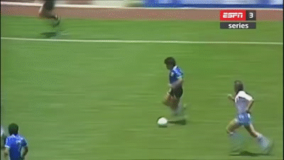 Maradona - Gol del siglo (HD) on Make a GIF