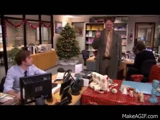 The Office - Dwight's Gift Wrapped Desk on Make a GIF