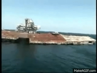 Uss Oriskany Aircraft Carrier Sinking On Make A Gif