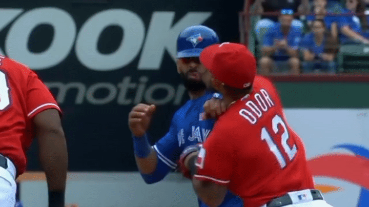 Rougned Odor vs Jose Bautista FULL FIGHT! KNOCKED OUT! llHDll on
