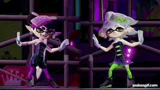 スプラトゥーン シオカラーズ Amiibo アミーボ 全曲紹介 Splatoon Squid Sisters Amiibo Performing On Make A Gif