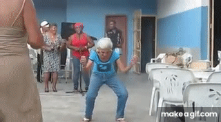 Viejita bailando salsa cubana on Make a GIF