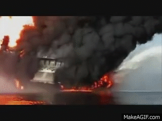 Rare Deepwater Horizon Sinking Video With Sound On Make A Gif