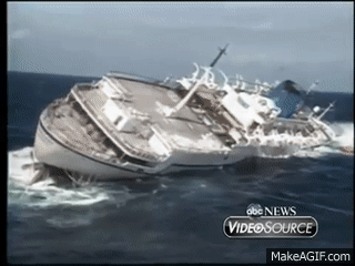 The Sinking Of The Cruise Ship Oceanos On Make A Gif