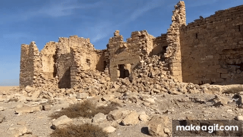 Qasr Bshir (Roman Fortress). on Make a GIF
