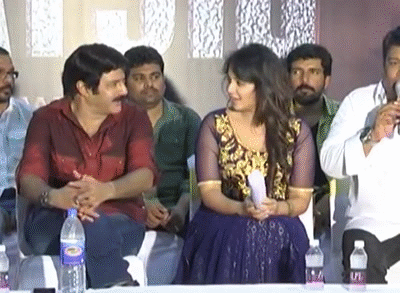 Balakrishna touches Anjali at Dictator Movie Launch - Exclusive