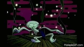 Image result for squidward dancing gif