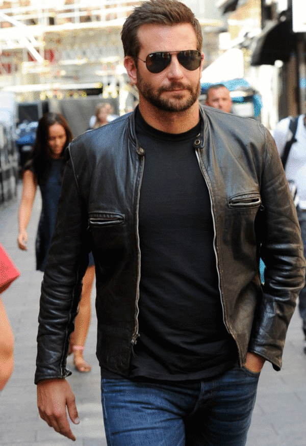 Bradley Cooper Adam Jones Leather Jacket on Make a GIF