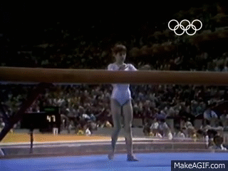 Nadia Comaneci - First Perfect Score | Montreal 1976 Olympics on Make a GIF