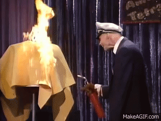 fire marshall bill at magic show on Make a GIF