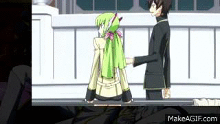 Lelouch Pushes C C On Make A Gif