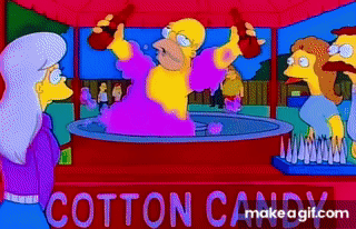 Homer Cotton Candy on Make a GIF