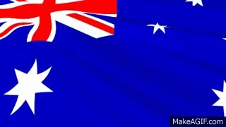 Australian Flag Waving - of Australia on Make a GIF