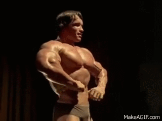 Arnold Schwarzenegger Working out Pumping Iron and Flexing Lots-O