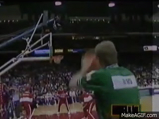 Larry Bird 3 point contest on Make a GIF