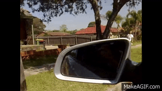 Aussie Drunk Man walk through fence on Make a GIF