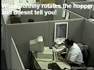 Office worker hits and kicks computer on Make a GIF