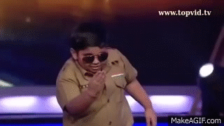 fat indian kid dancing