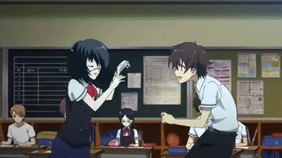 Another (anime) funny scene: Misaki and Sakakibara dance 