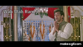 Wah Wah Ramji - Hum Aapke Hain Koun - Salman Khan, Madhuri Dixit - Superhit Bollywood Song on Make a GIF