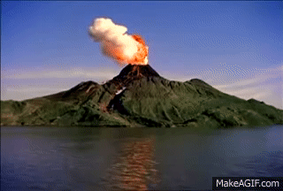 Vulcão em erupção [6º ano] on Make a GIF