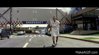 The Dark Knight: Joker blows up the hospital. on Make a GIF